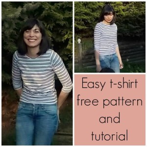 FREE SEWING PATTERN: Easy t-shirt FOR WOMEN