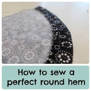 How to sew a round hem