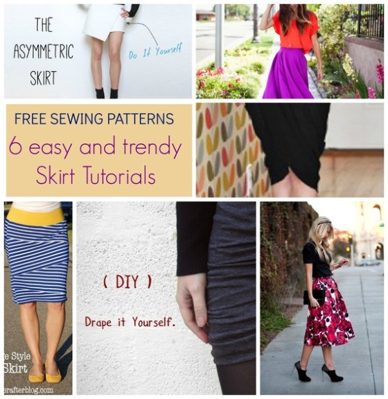 Free Sewing Patterns: 6 easy and trendy skirt tutorials | On the ...
