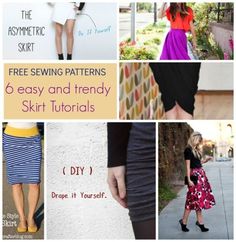 Free Sewing Patterns: 6 easy and trendy skirt tutorials
