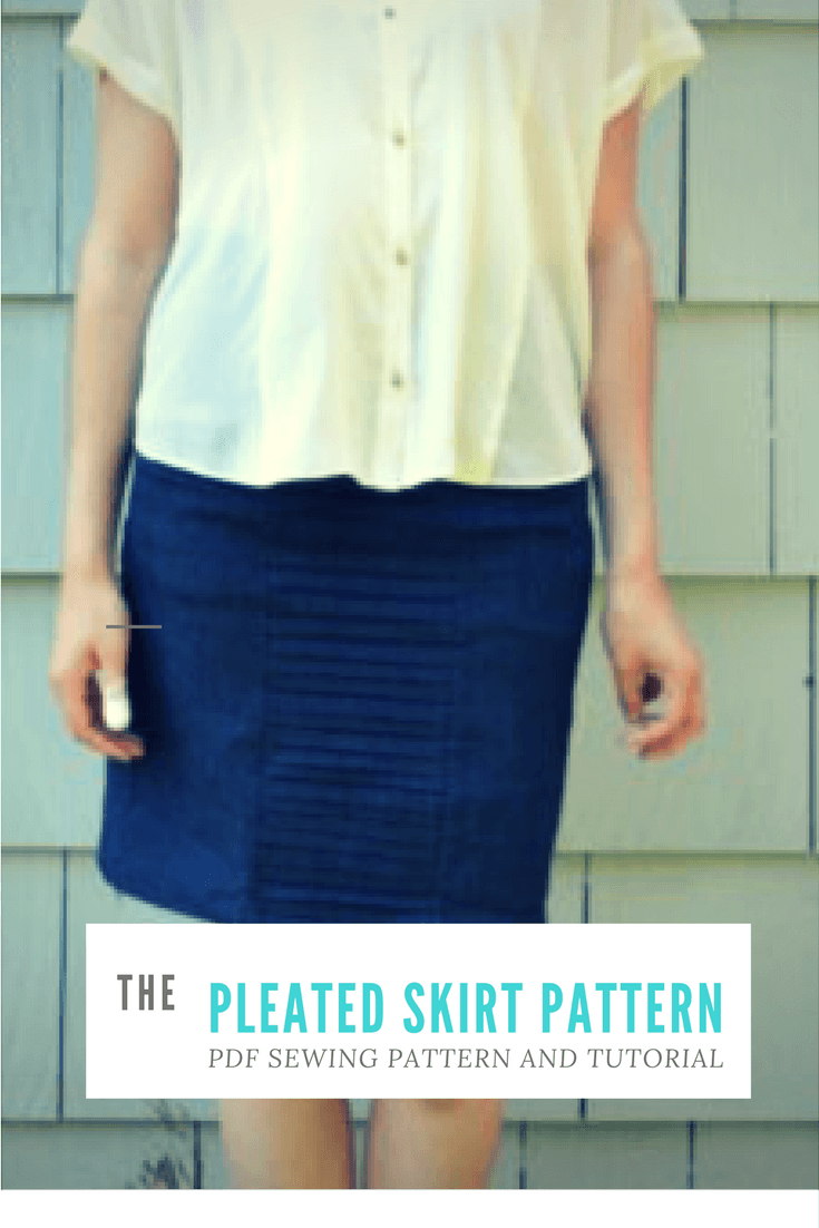 Pleated Skirt Pattern - On the Cutting Floor: Printable pdf sewing ...