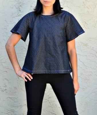 Flared sleeve free sewing pattern