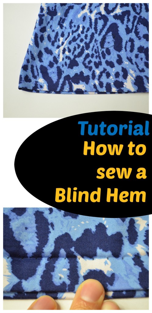 How to sew a blind hem Tutorial