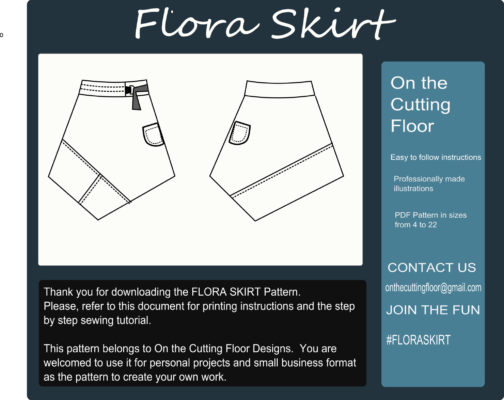 New Pattern Released: The Flora Skirt - On the Cutting Floor: Printable ...
