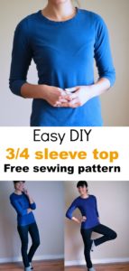 Sewing tutorial: How to make an easy knit top: Learn how to make an easy DIY knit top for women with this sewing tutorial. Pattern included!