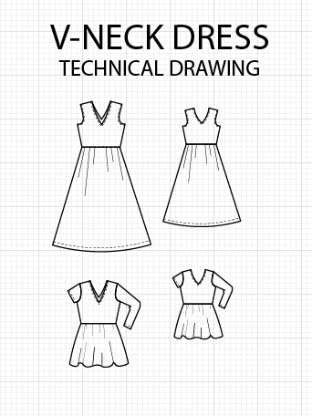V Neck Dress Pattern Free - MHS Blog