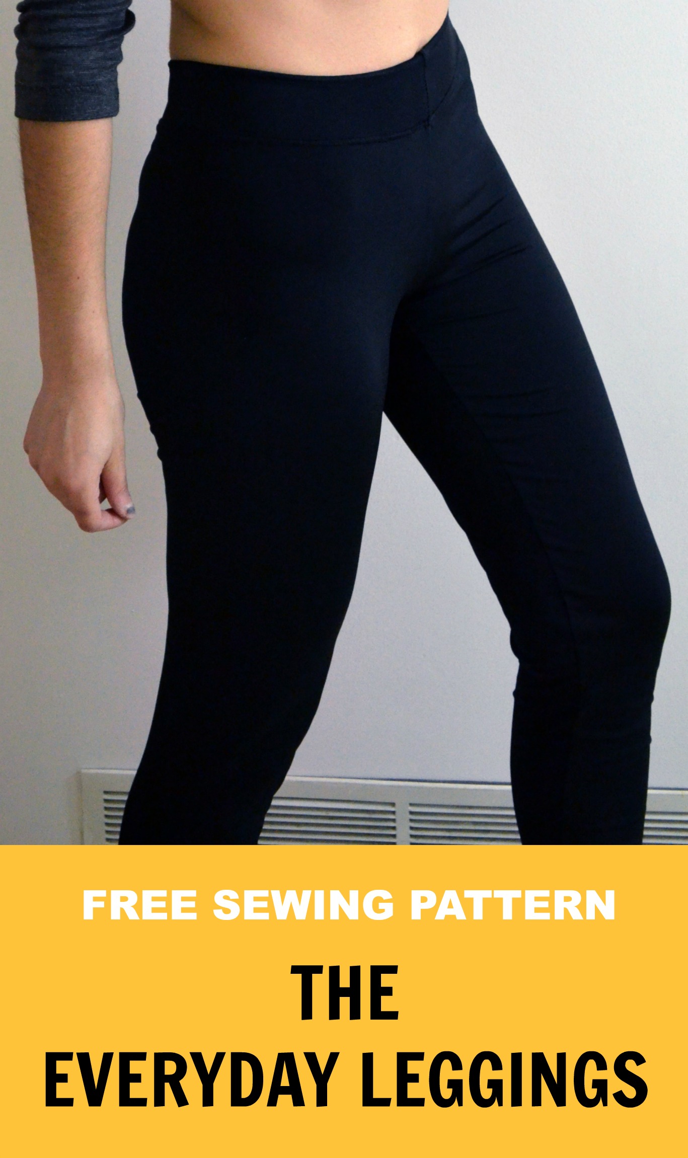 FREE SEWING PATTERN: Easy Everyday Leggings  On the Cutting Floor:  Printable pdf sewing patterns and tutorials for women