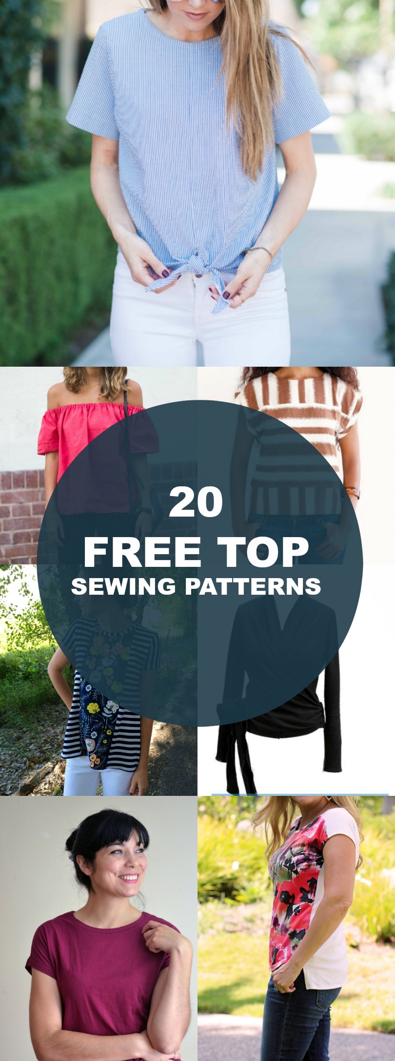 Free Sewing Patterns: 20 spring and summer tops and t-shirt tutorials