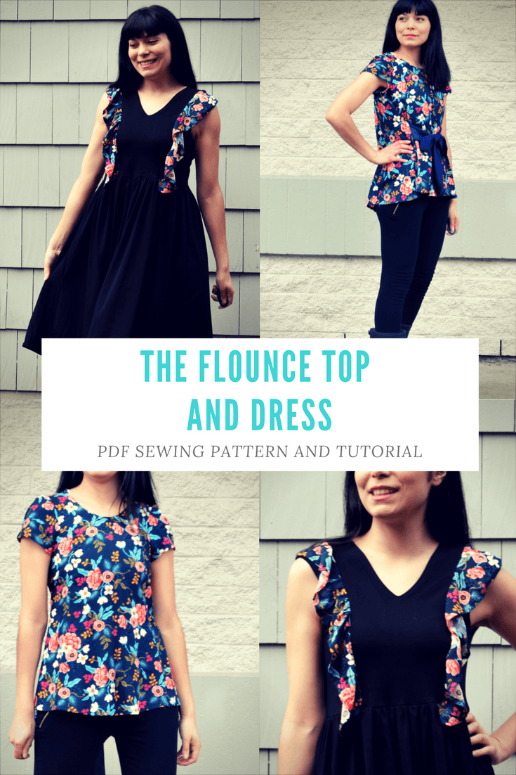 Introducing: The Flounce Top and Dress PDF sewing Pattern | On the ...