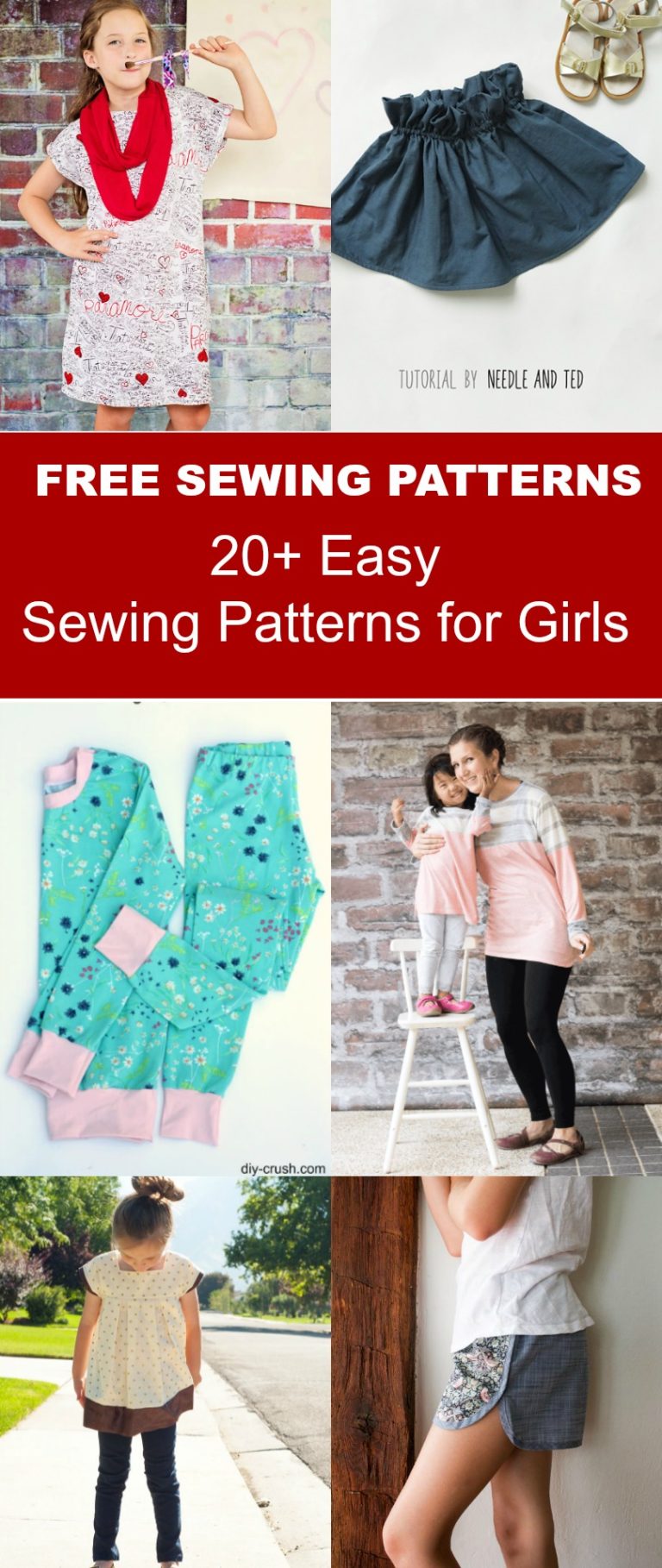 20+ Easy Sewing Patterns for Girls | On the Cutting Floor: Printable ...