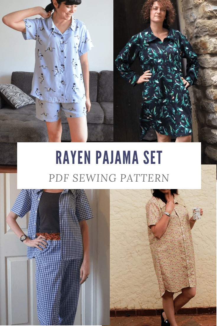 NEW PATTERN FOR SALE:  The Rayen Pajama Set PDF sewing pattern