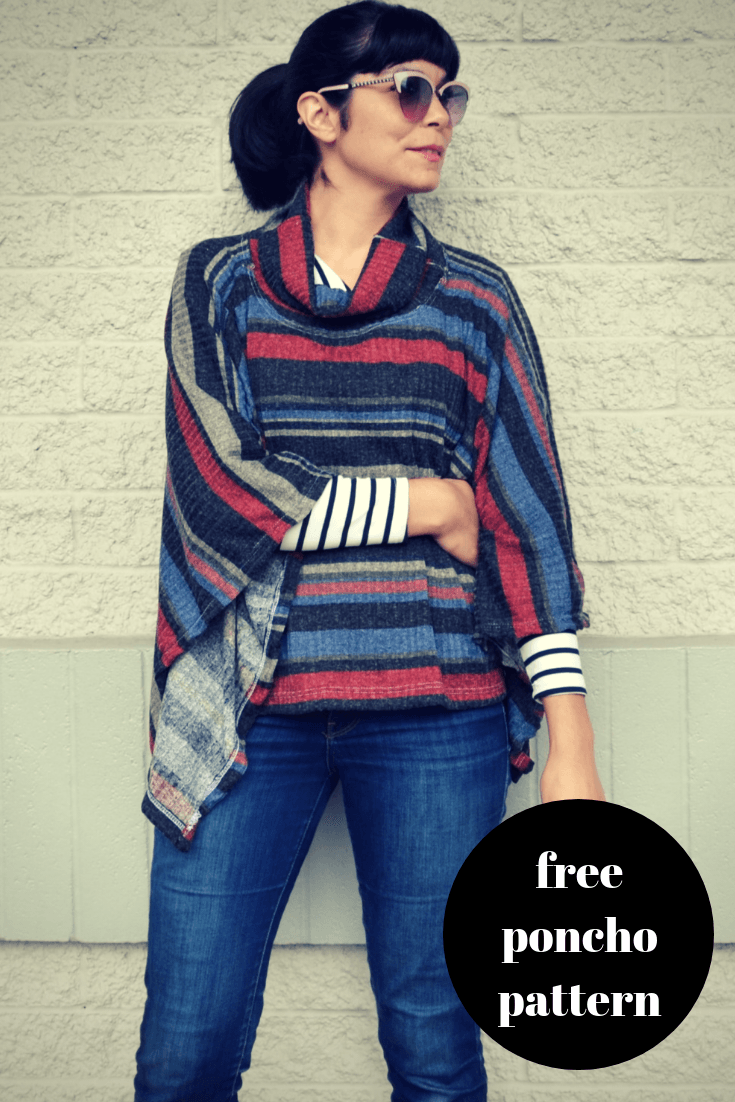 FREE SEWING PATTERN: The easy poncho
