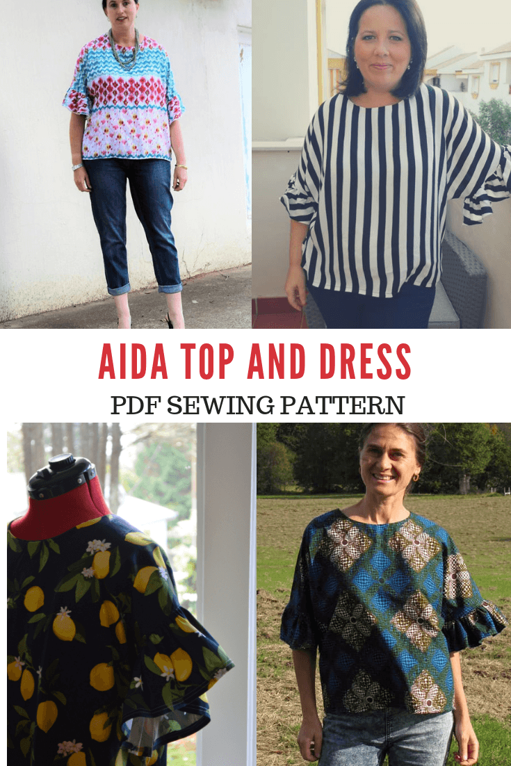 The Aida Top and Dress PDF sewing pattern and tutorial