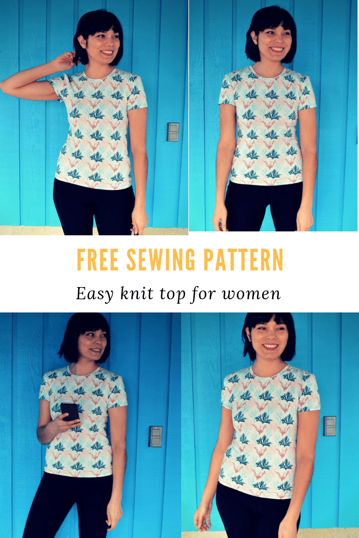FREE PATTERN ALERT: Easy Knit t-shirt for women | On the Cutting Floor ...