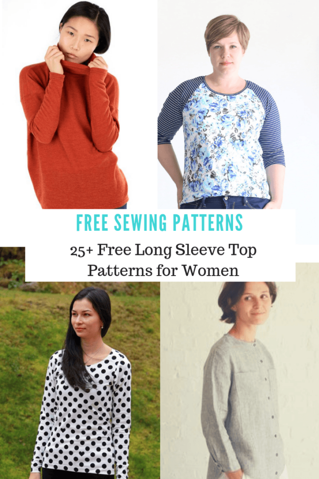 FREE PATTERN ALERT:25+ Free Long Sleeve Top Patterns for Women | On the ...