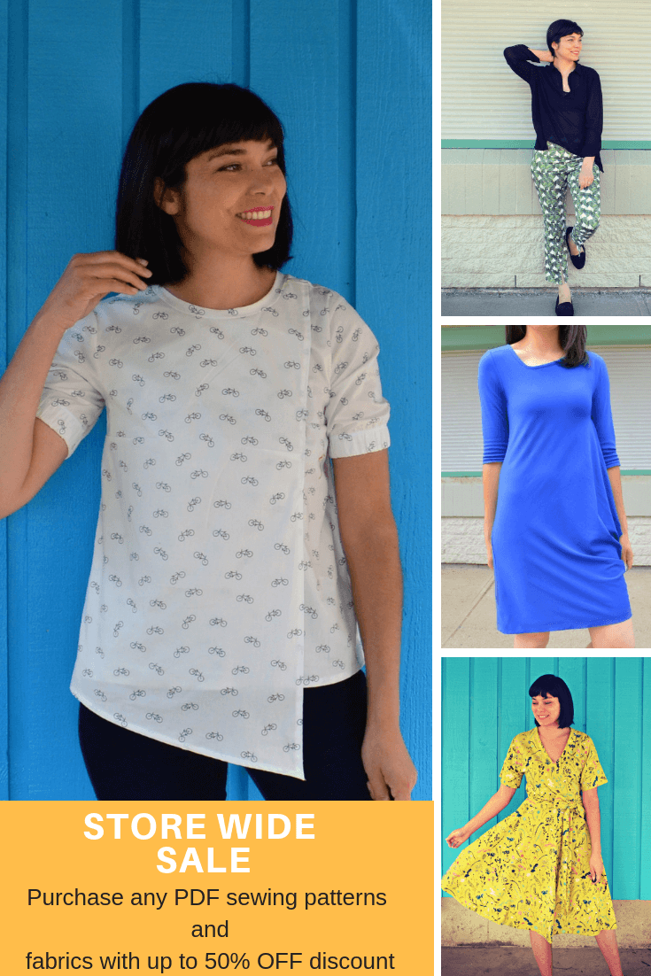 STORE WIDE SALE: Purchase any PDF sewing pattern and fabric with up to ...