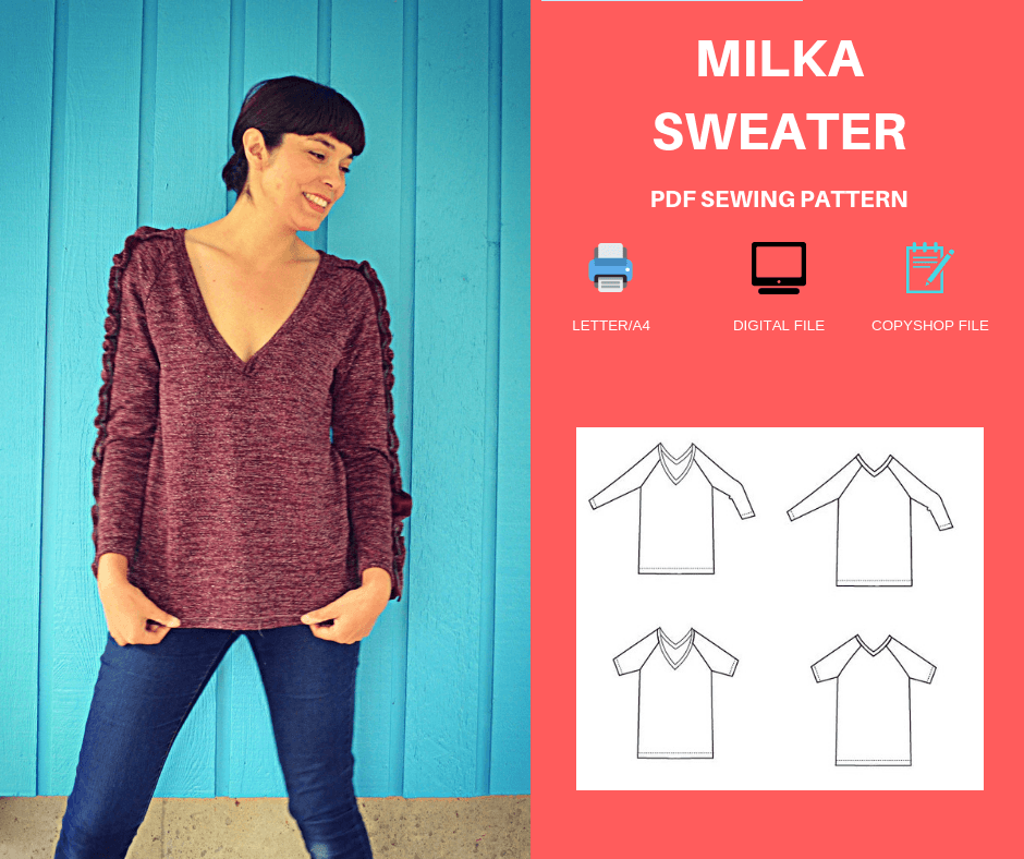 INTRODUCING: The Milka Raglan Sweater PDF sewing pattern