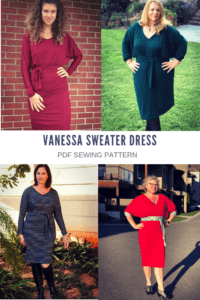 VANESSA SWEATER DRESS PATTERN AND SEWING TUTORIAL FOR WOMEN