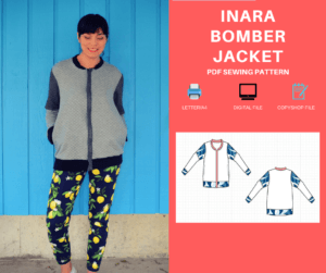 INARA BOMBER JACKET PDF SEWING PATTERN AND SEWING TUTORIAL FOR WOMEN