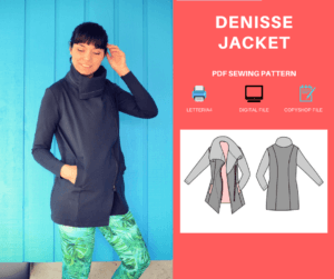 DENISSE JACKET PDF SEWING PATTERN AND SEWING TUTORIAL FOR WOMEN