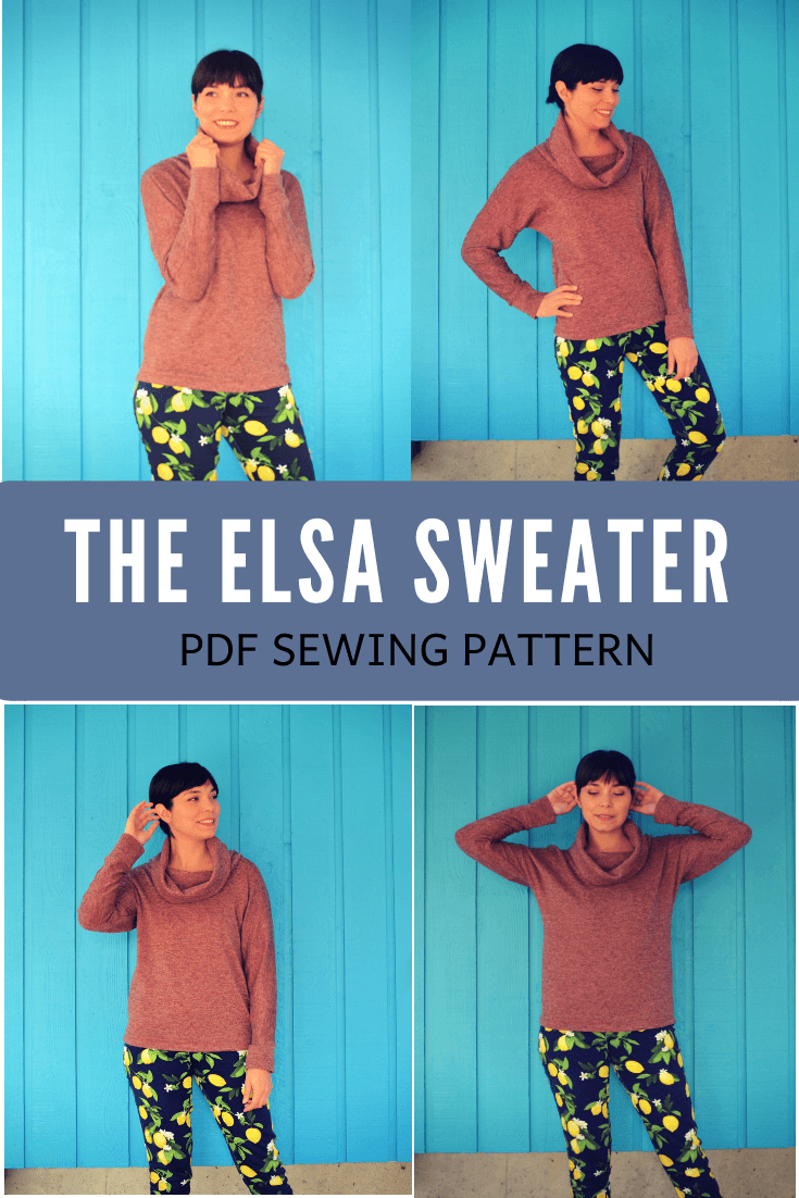 NEW PATTERN FOR SALE: The Elsa Sweater PDF sewing pattern and sewing tutorial