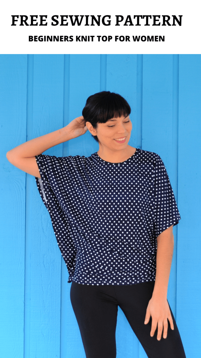 FREE SEWING PATTERN: Beginners Knit top for Women | On the Cutting ...