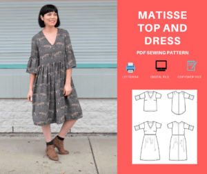 Matisse Top and Dress PDF sewing pattern