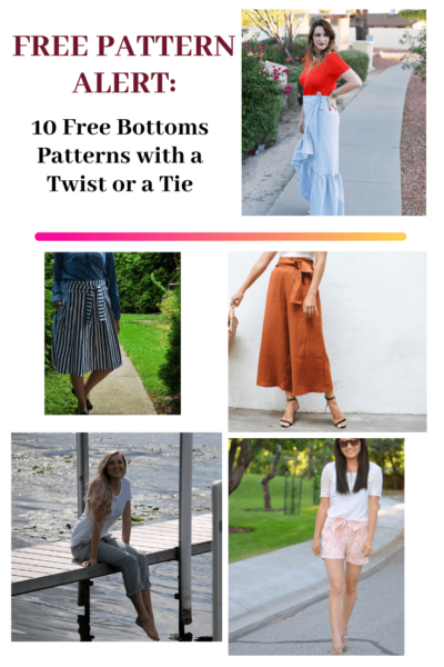FREE PATTERN ALERT: 10 Free Bottoms Patterns with a Twist or a Tie | On ...
