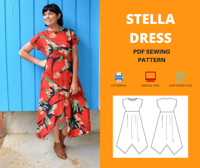 Stella Dress For WOMEN PDF sewing pattern and sewing tutorial | On the ...