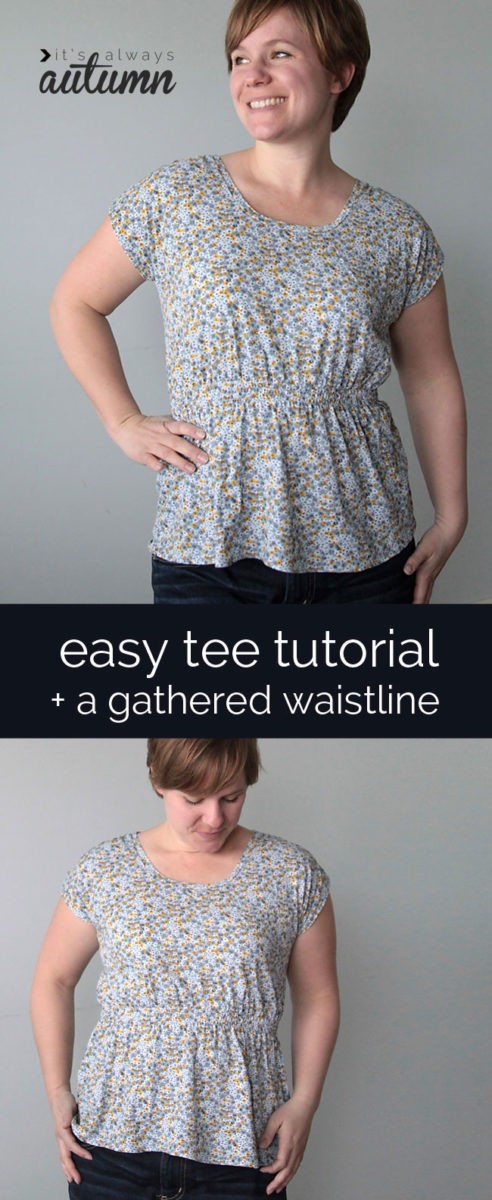 easy-tee-gathered-waist-sewing-directions-instructions-how-to-sew ...