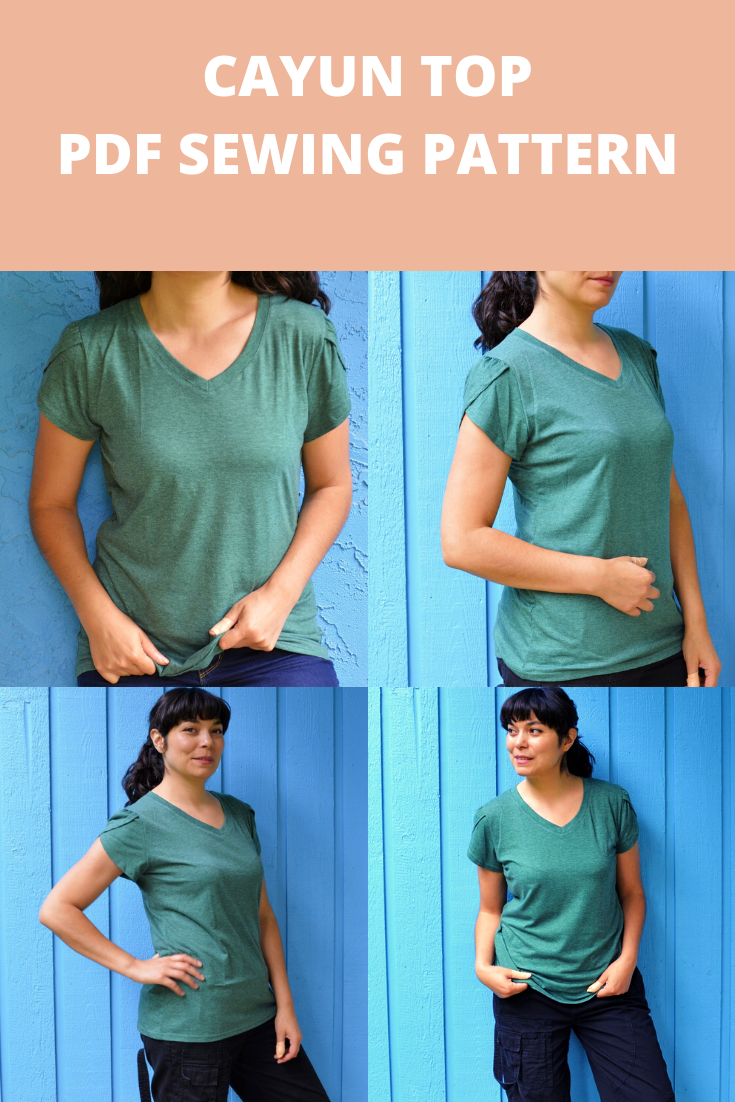 The Cayun Top PDF sewing pattern and sewing tutorial | On the Cutting ...